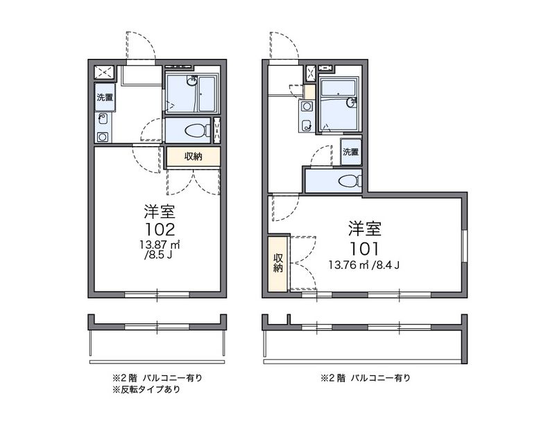 レオパレスソレーユ仲澤 間取図