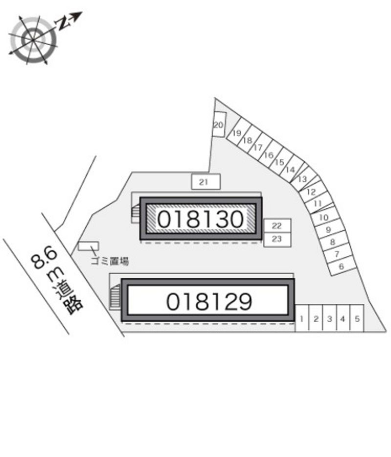 レオパレス西市Ｂ 駐車場