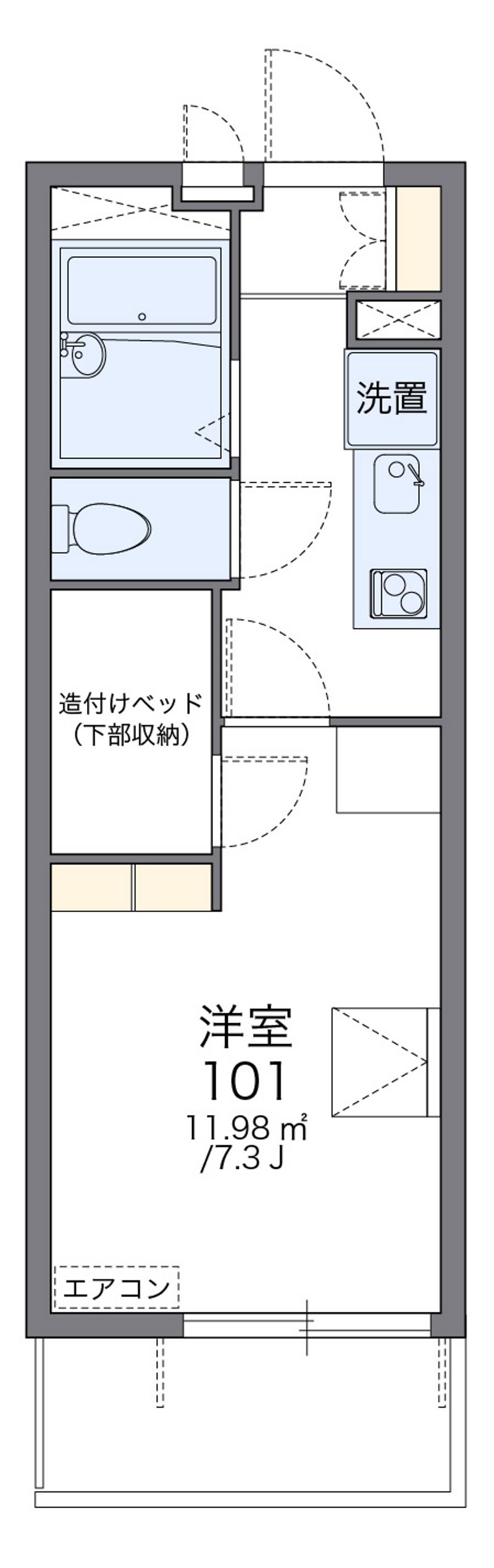 レオパレスレインボーⅠ 間取図