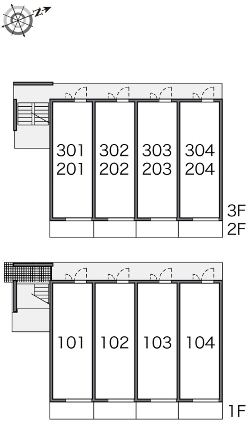 レオパレスかわせみ 間取り配置図
