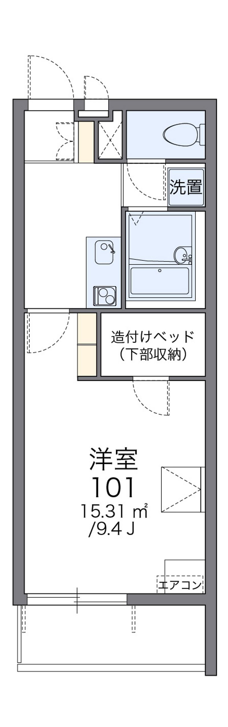 レオパレスりりぃ 間取図