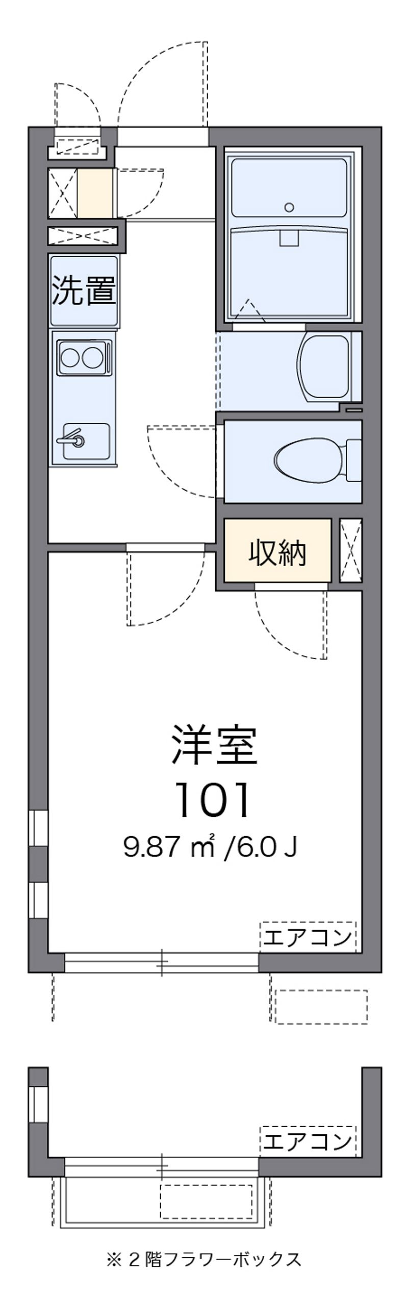 クレイノＭＵＳＡＳＨＩ壱号館 間取図