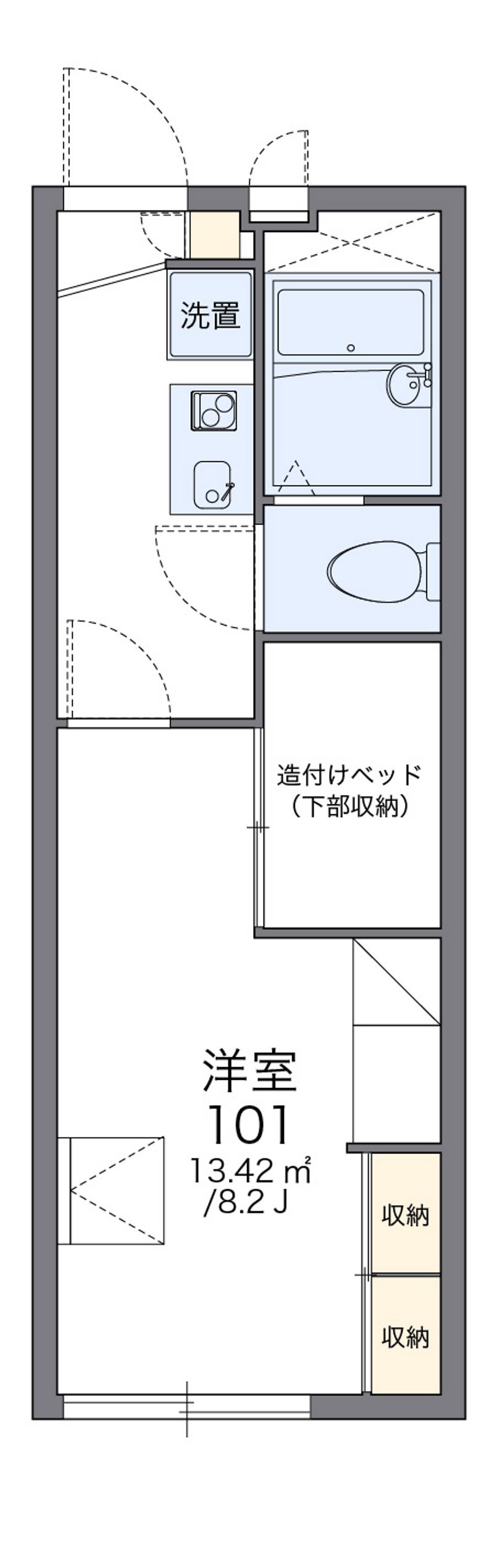 レオパレスさくら 間取図