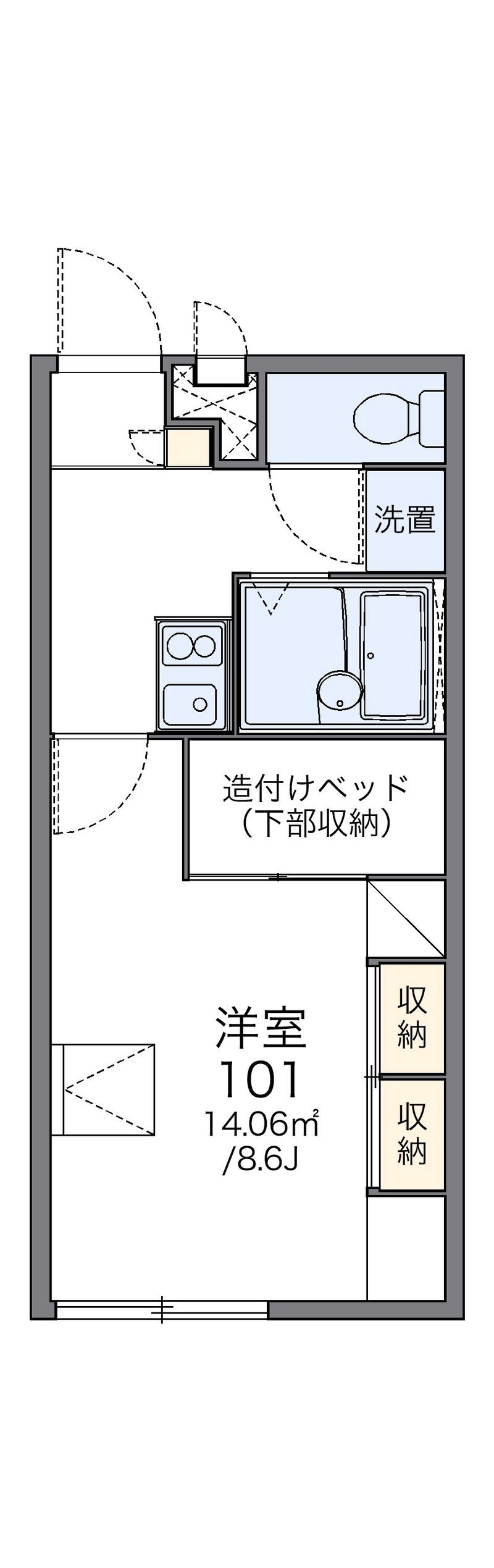 レオパレス京浜建物水橋ハイムＡ 間取図