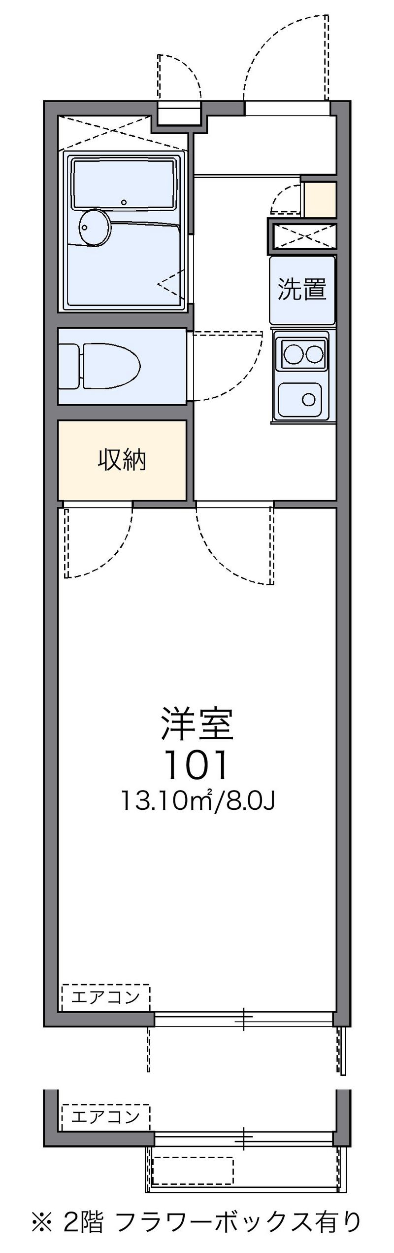 レオパレス三津屋北Ⅱ 間取図