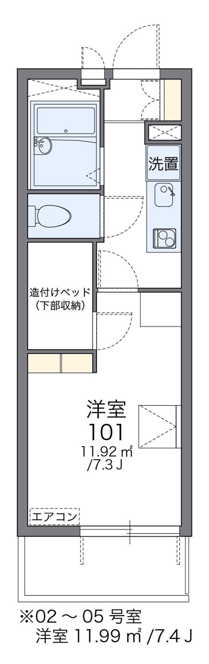レオパレス早瀬 間取図