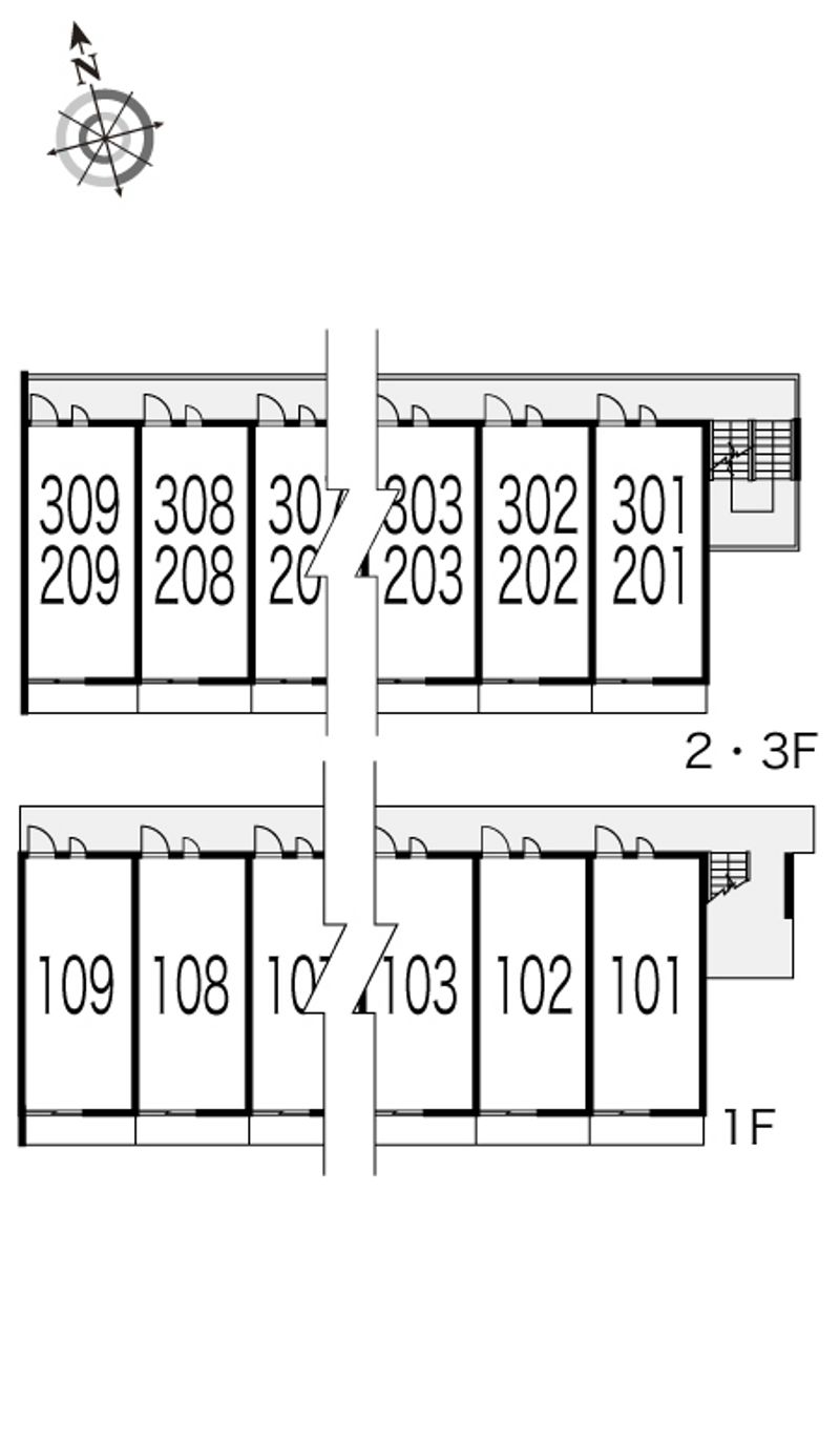 レオパレスレーヴ 間取配置図