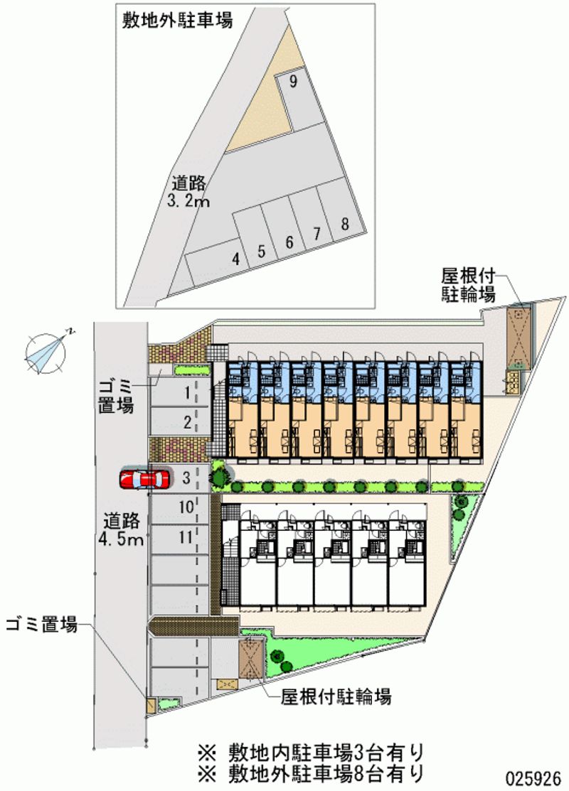 レオパレスルーチェ 月極駐車場