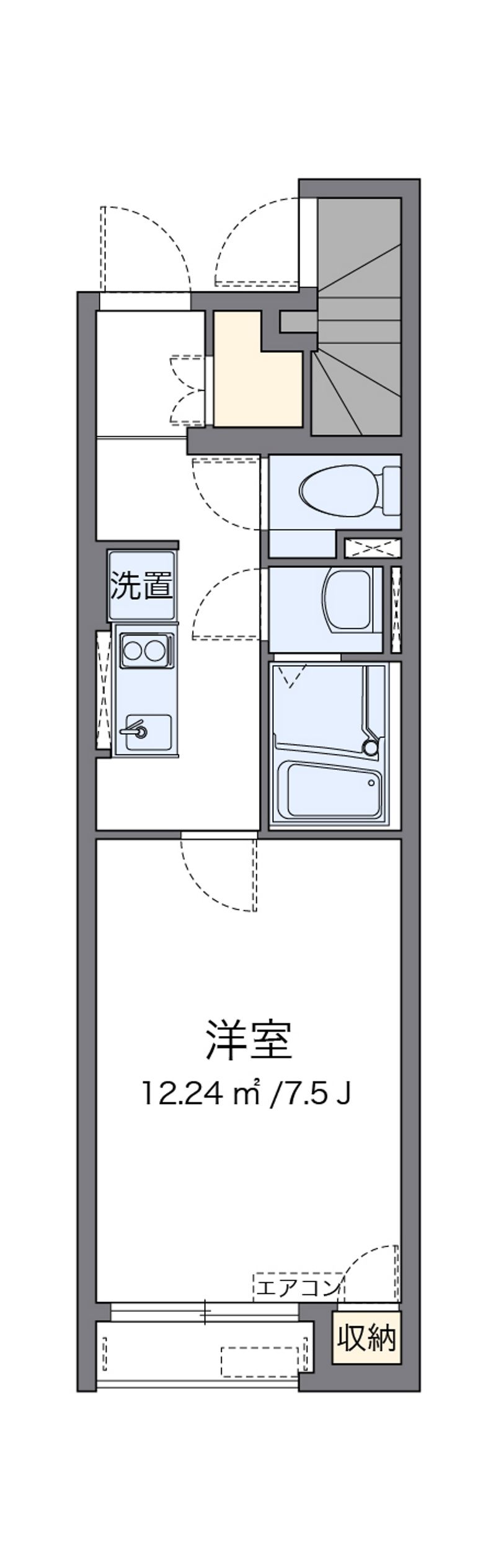 クレイノ萩洗 間取図