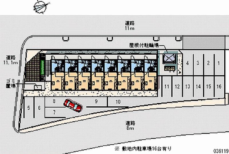 レオパレスシェソワ新富士 月極駐車場