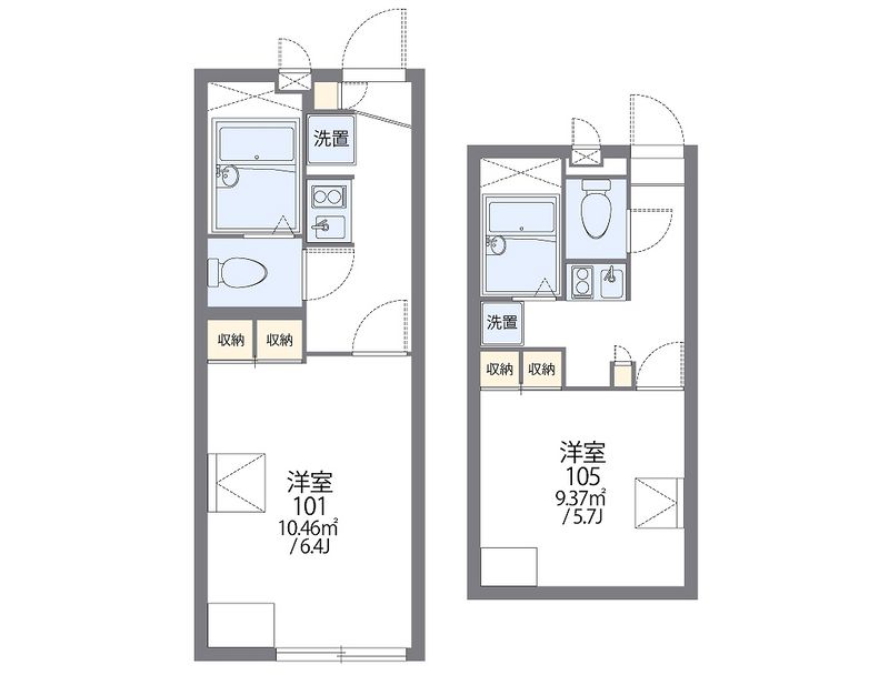 レオパレスリバーパーク 間取図