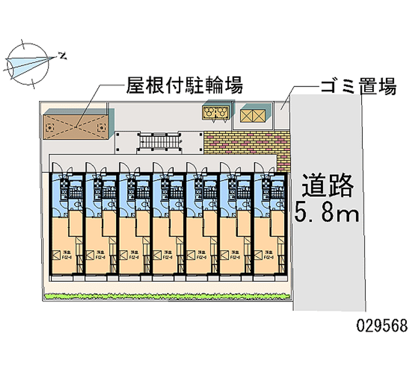 レオパレスナイズ紫竹 区画図