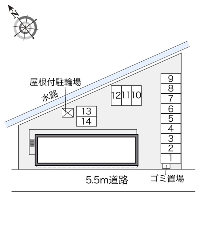 レオパレスＥＶＯＢＡＭＡ２１ 配置図