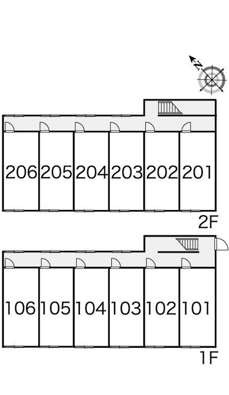 レオパレスオンフルール 間取配置図