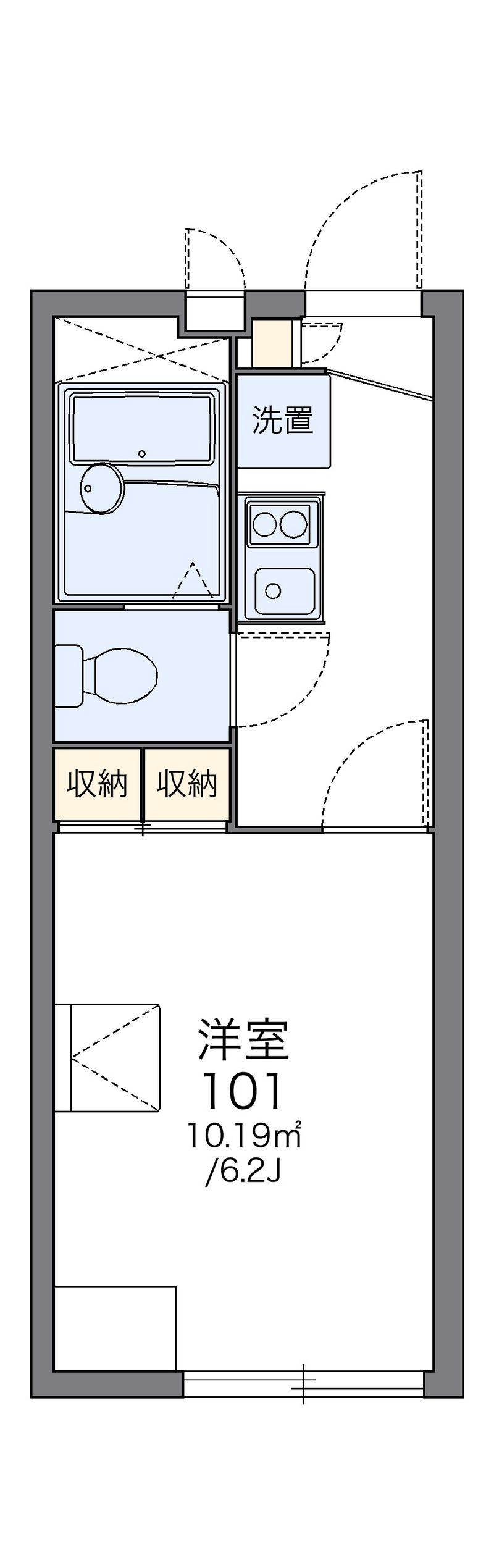 レオパレス一歩 間取図