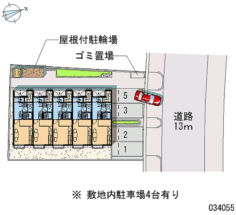 レオパレスリベリーズ 月極駐車場