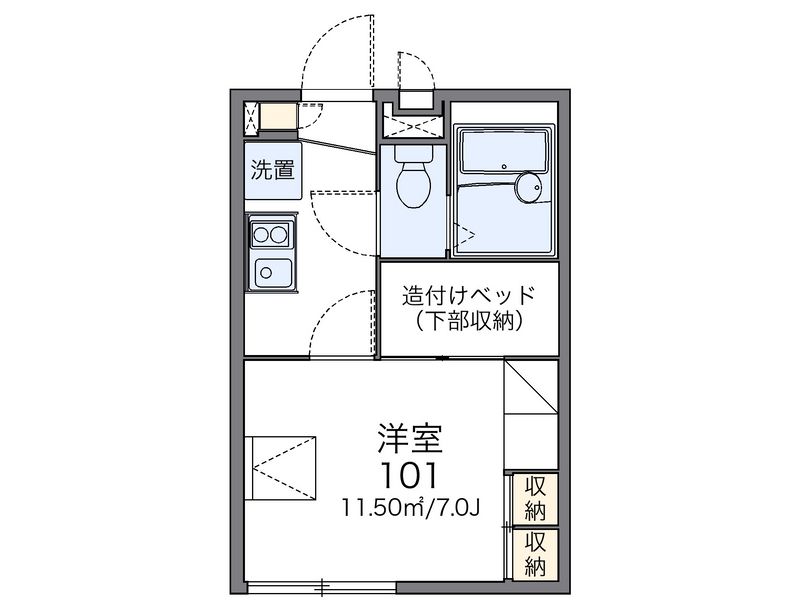 レオパレスクルンテープＡ 間取図