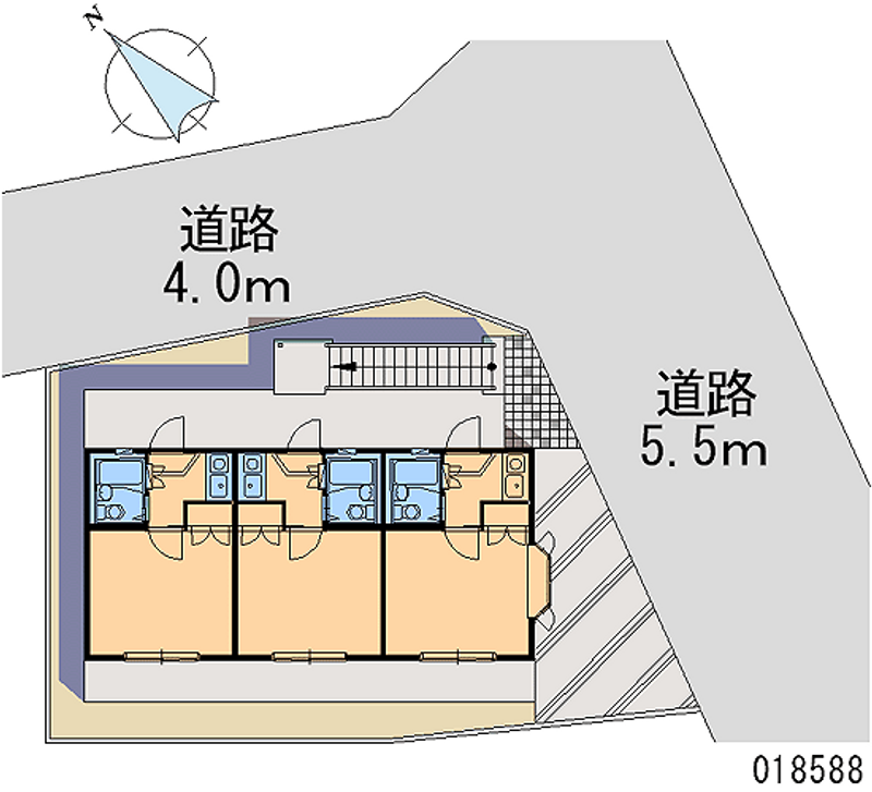 レオパレスシェソワ 区画図