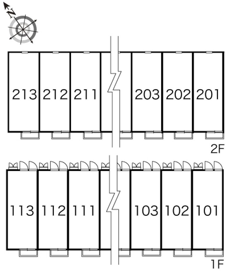 レオパレス小針 間取り配置図