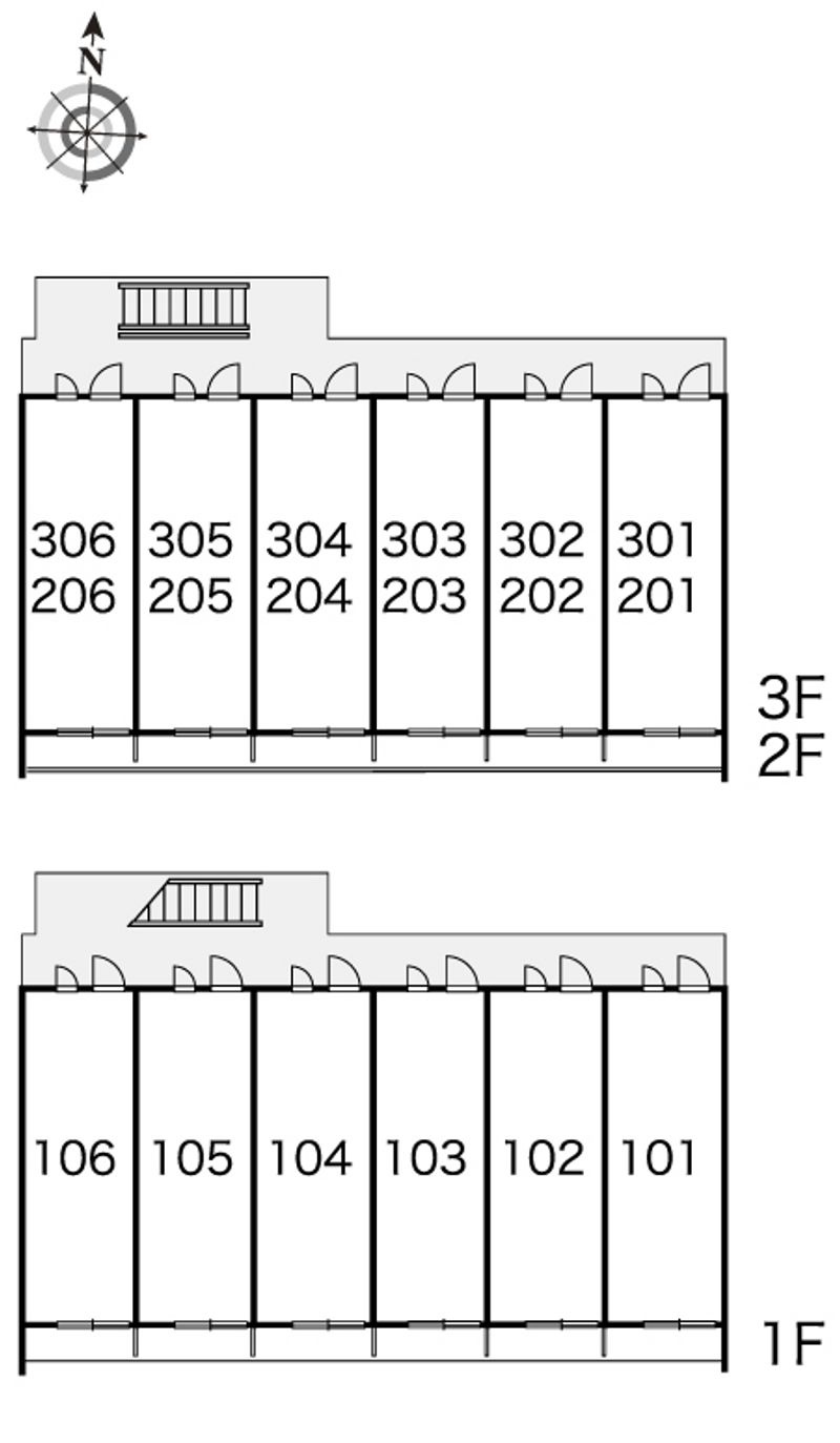 レオパレス新町 間取配置図