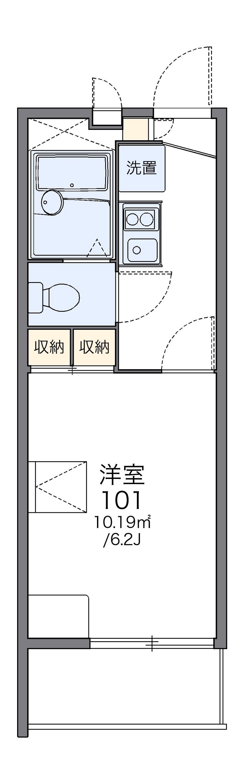 レオパレスメルベーユ 間取図