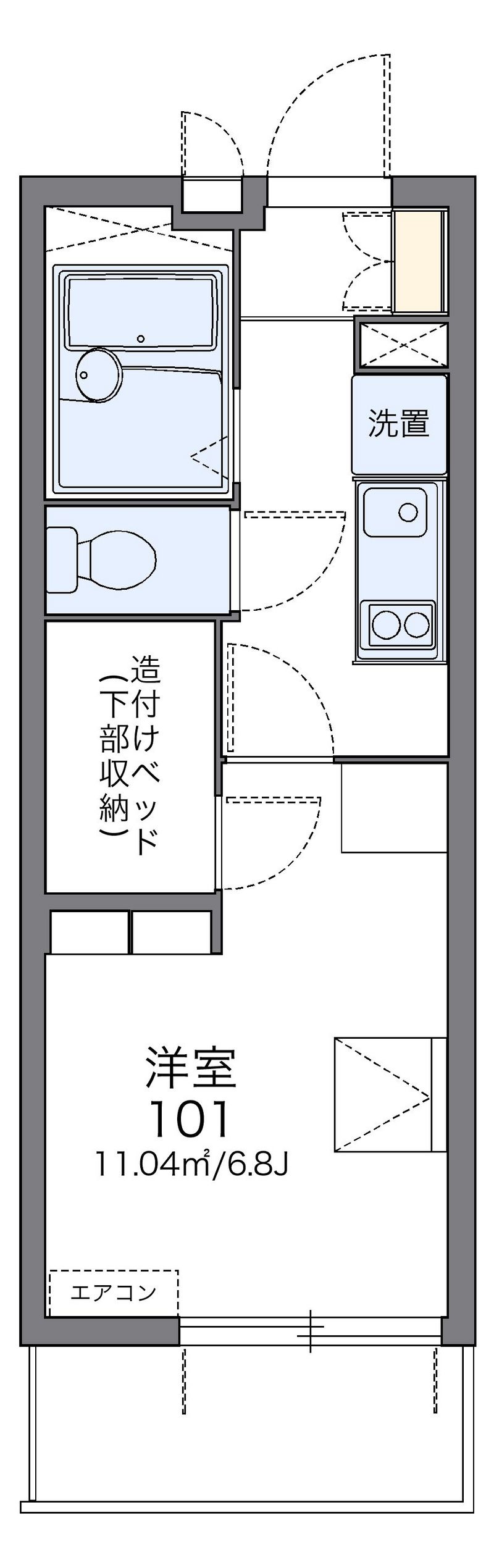 レオパレス光 間取図