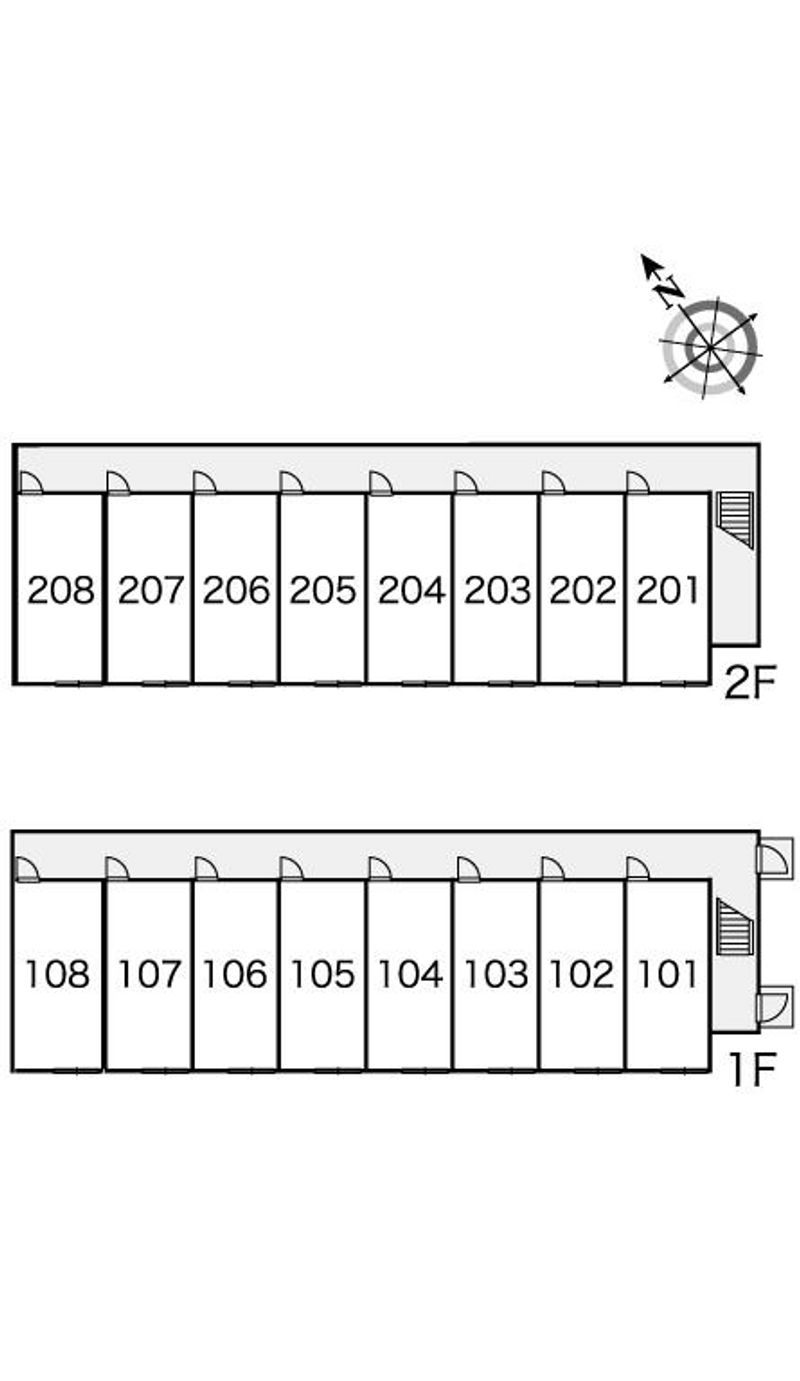 レオパレスメゾンド伏古Ⅱ 間取配置図