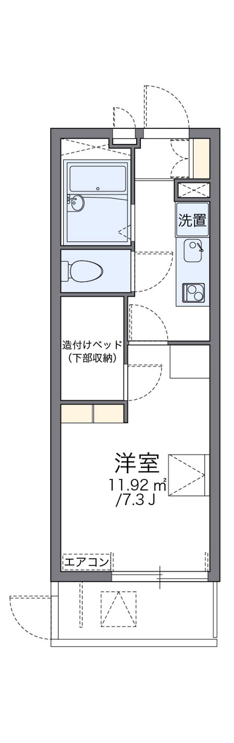 レオパレスアゼリア蛍池 間取図
