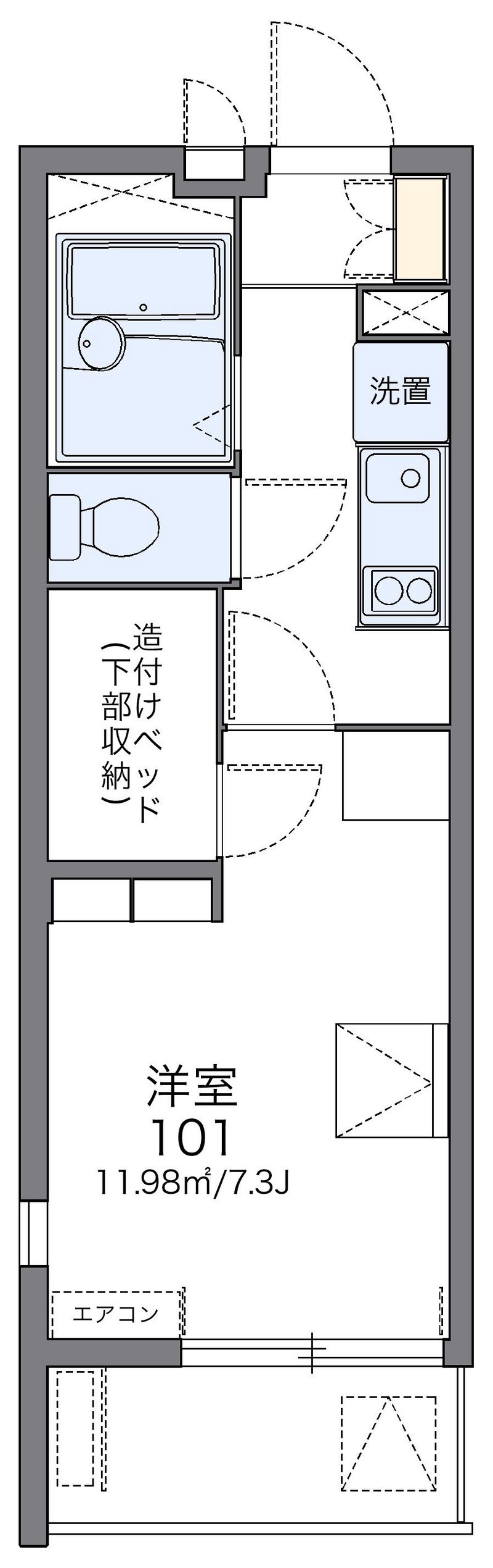 レオパレス扇 間取図