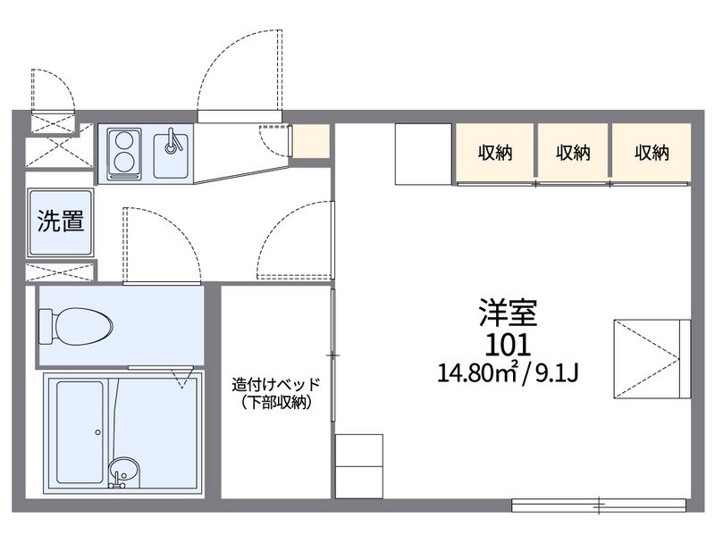 レオパレスラーナ 間取図