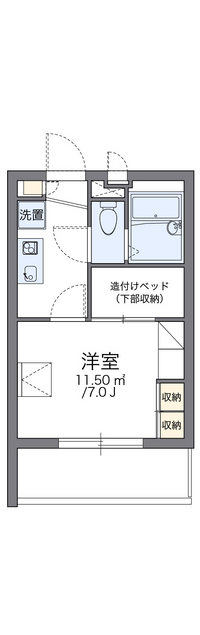 レオパレスロワジール 間取り図