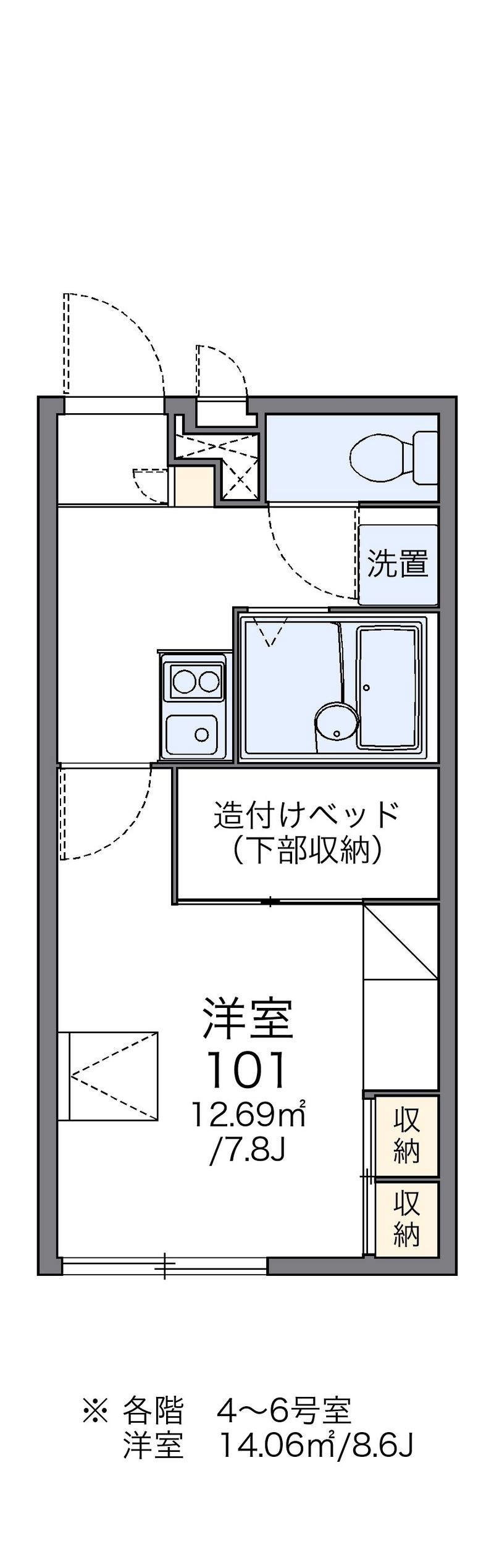レオパレスリベェール 間取図