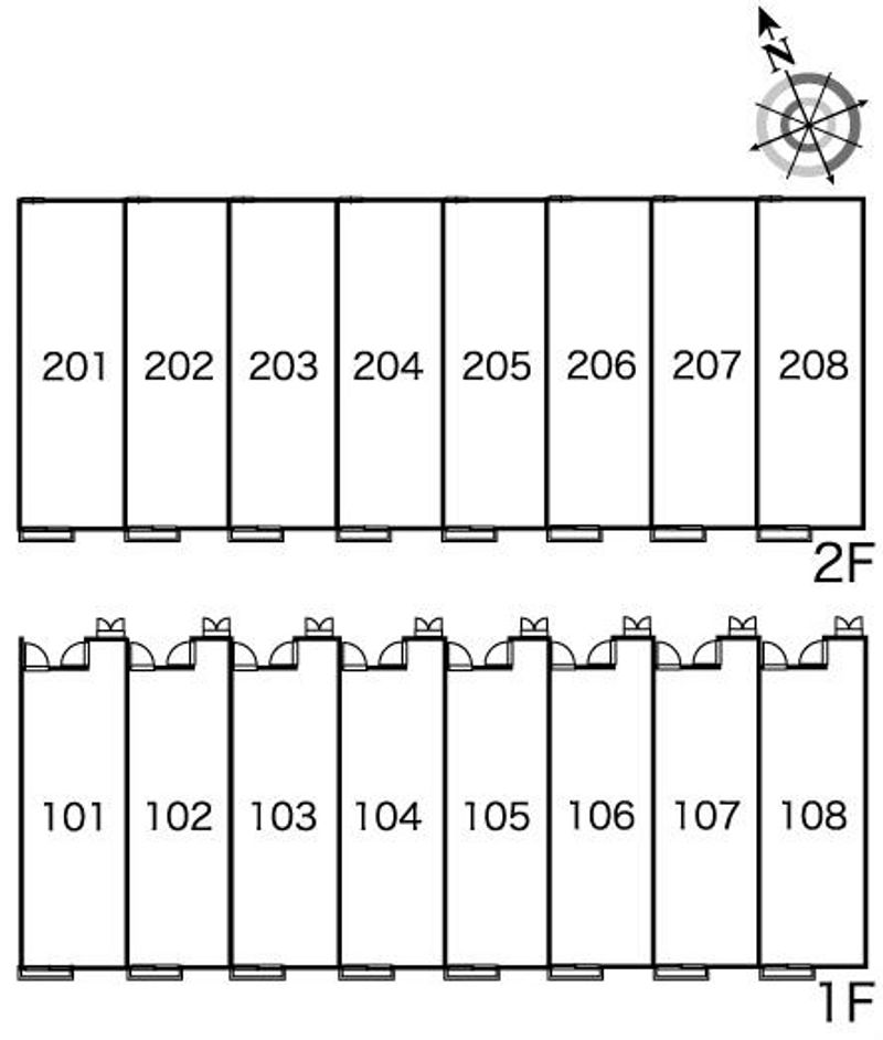 レオパレスミストラル 間取配置図