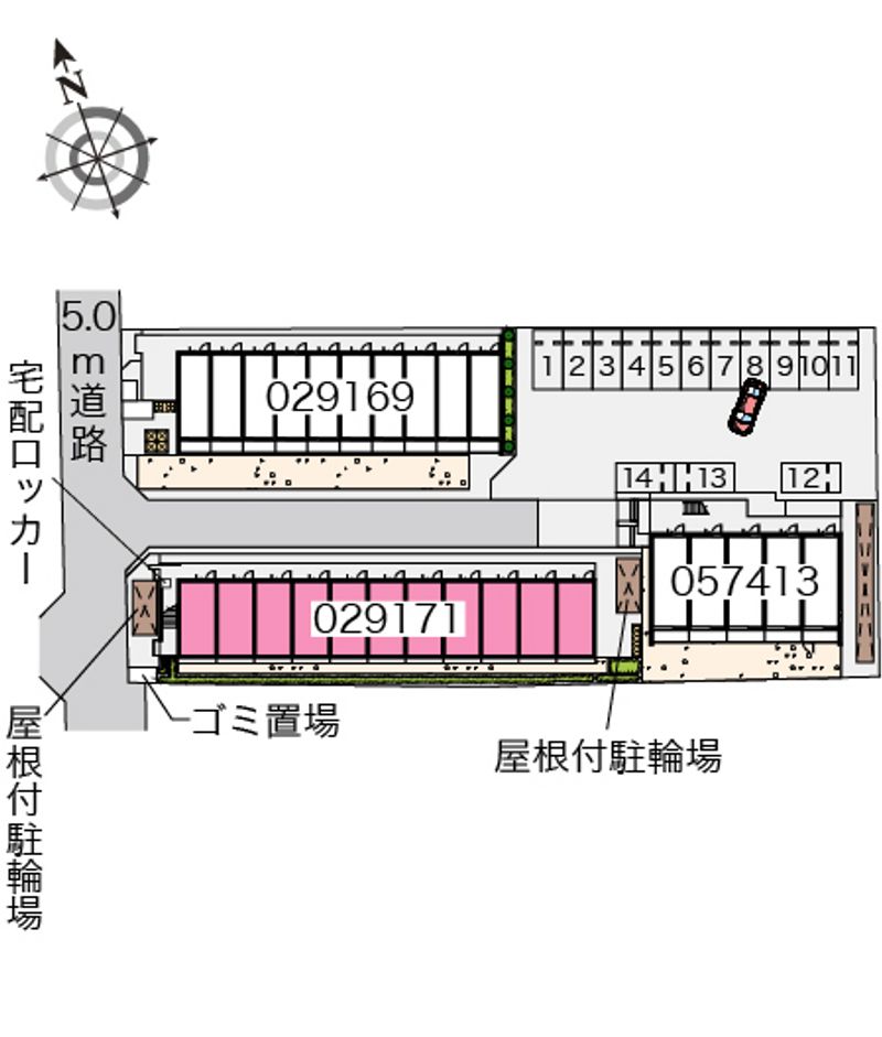 レオパレスプラテリーアⅡ 配置図