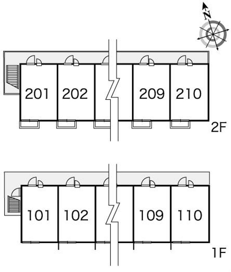 レオパレスグリーンビレッジ 間取配置図