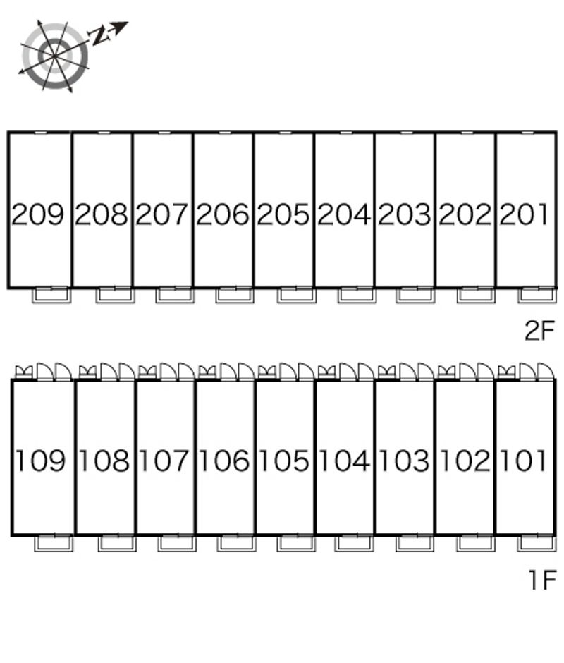 レオパレス春 間取配置図
