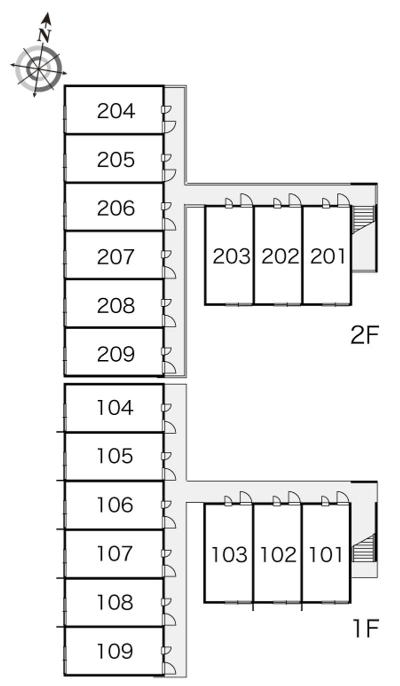 レオパレスコンチェルト 間取配置図