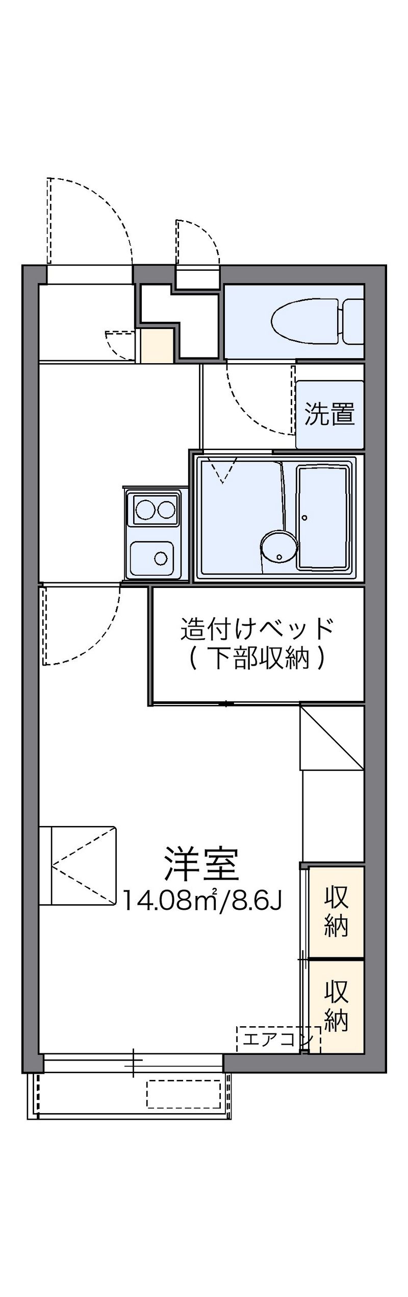 レオパレス稲荷町 間取図