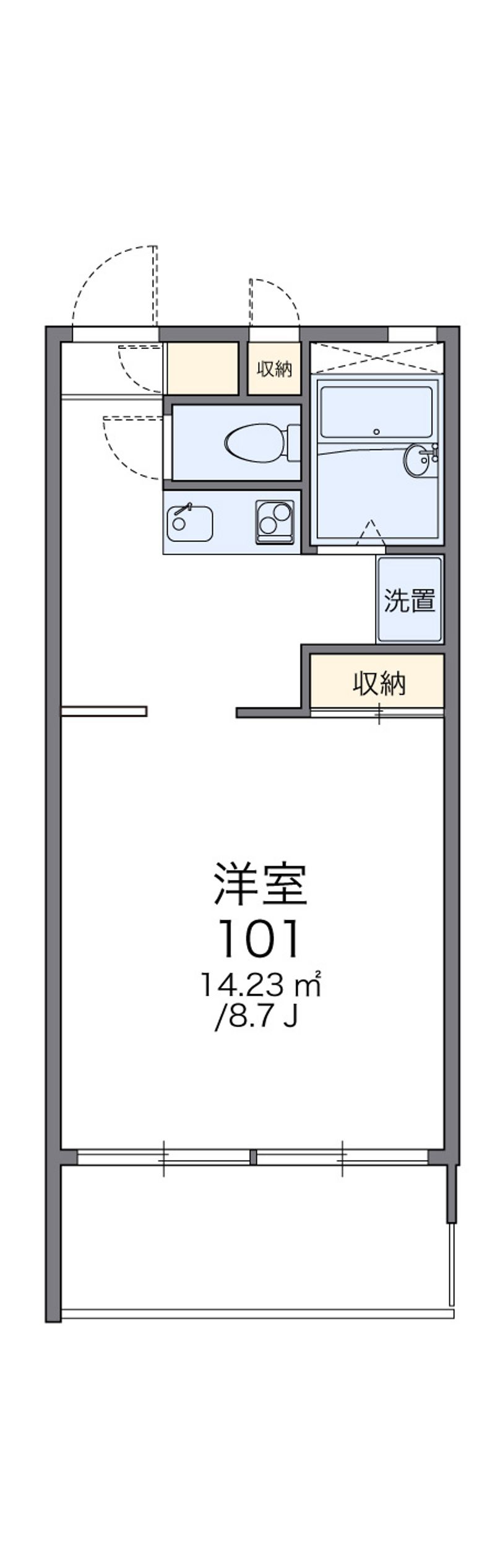 レオパレスうちだ 間取図