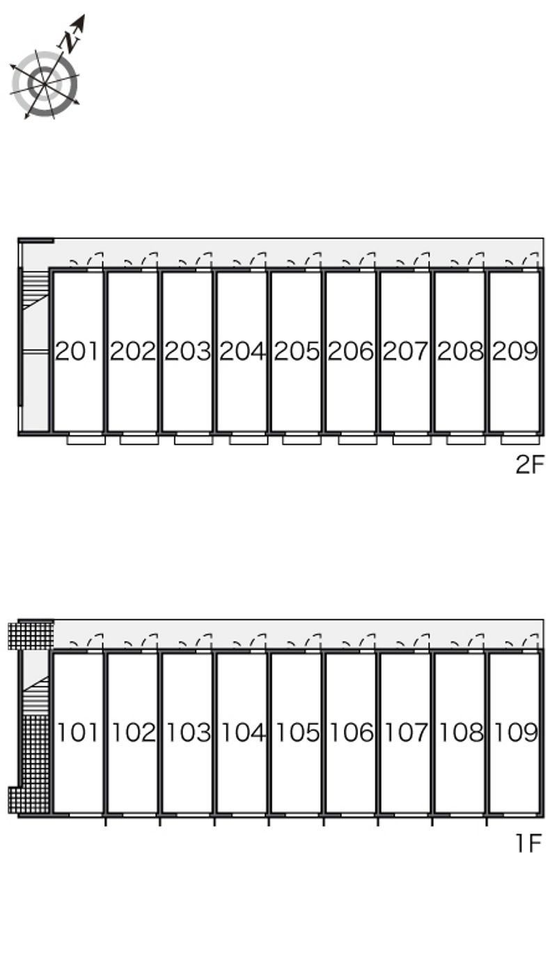 レオパレスクレストタウンＢ 間取配置図
