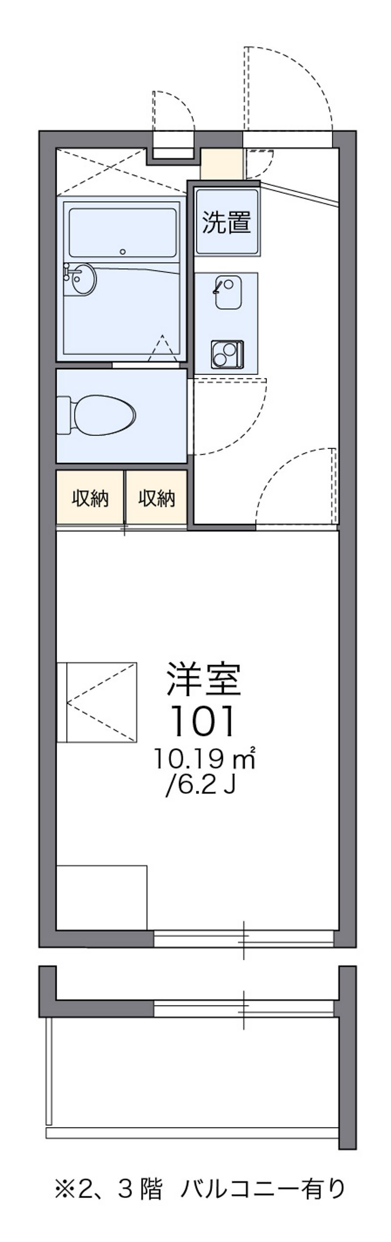 レオパレスピースアベニュー 間取図