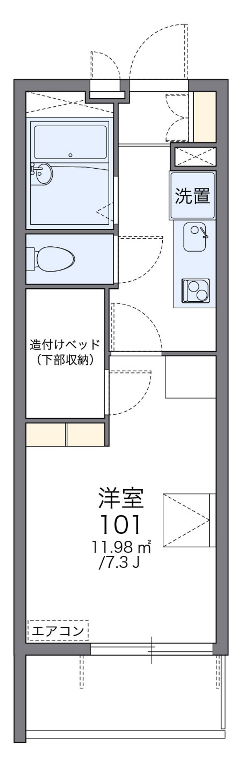 レオパレスメゾンドＭ　Ⅱ 間取図