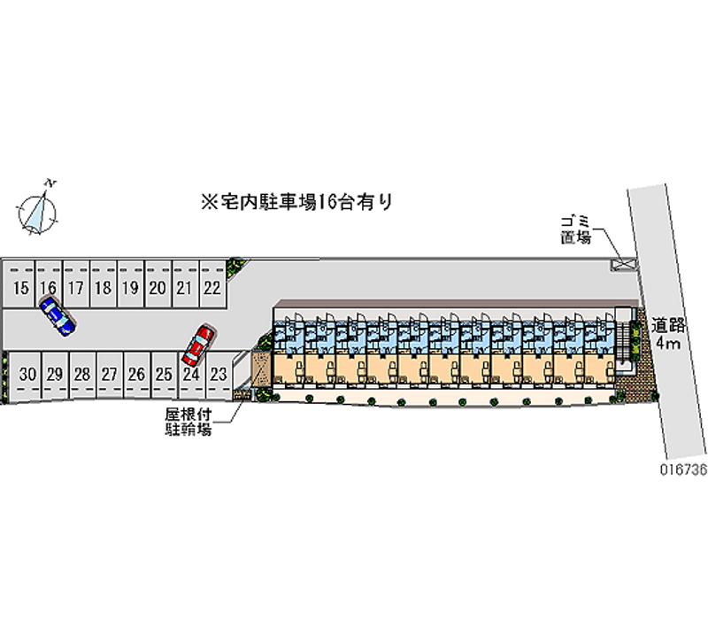 16736 bãi đậu xe hàng tháng