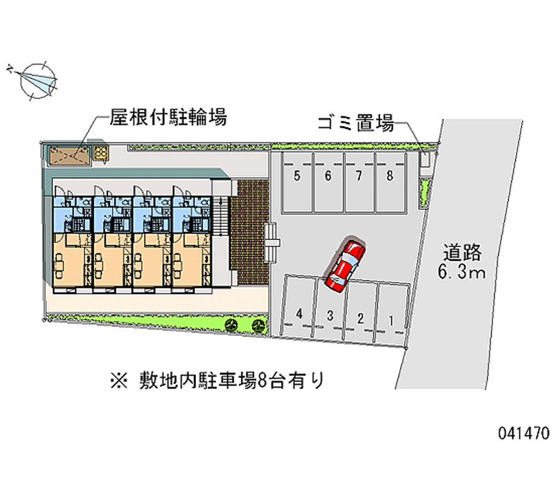 レオパレスエスティー１２ 月極駐車場