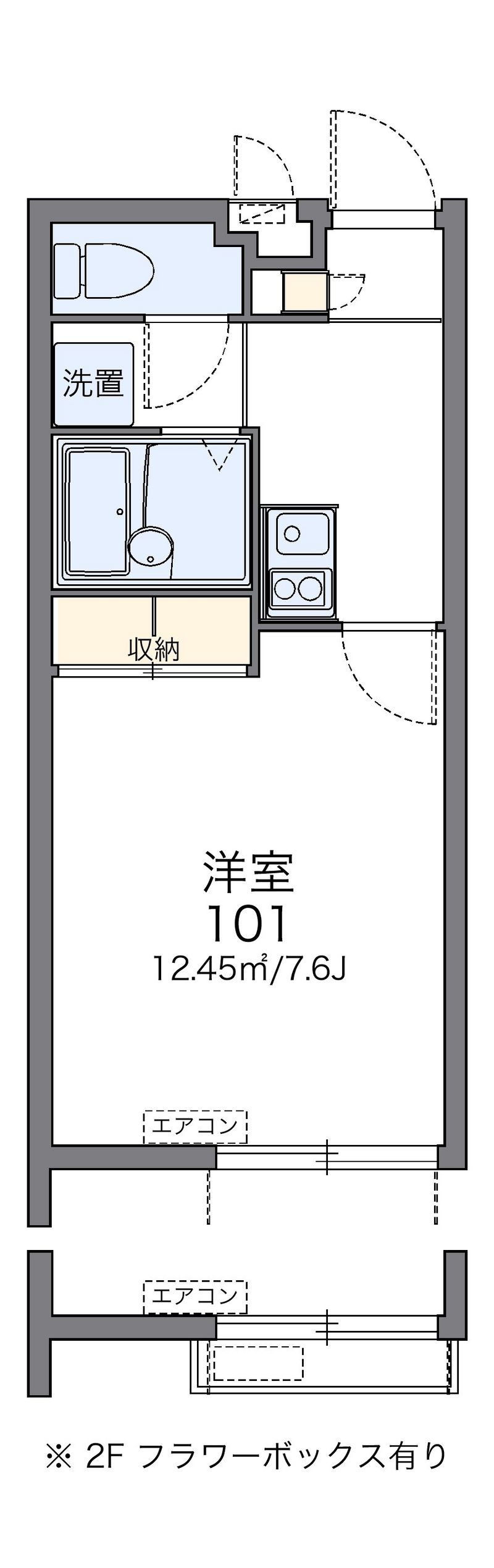 レオパレスＮＡＫＡＭＵＲＡ 間取図