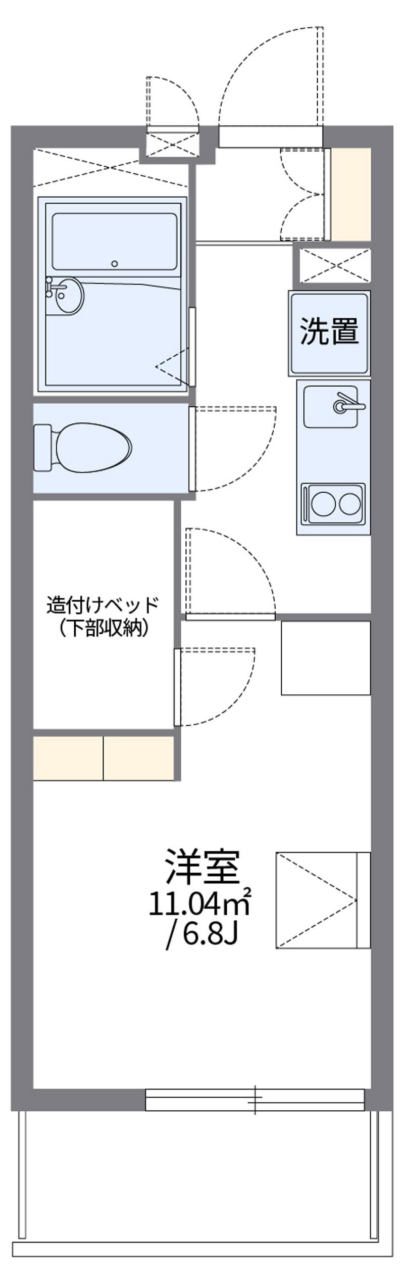 レオパレスメイローズ 間取図
