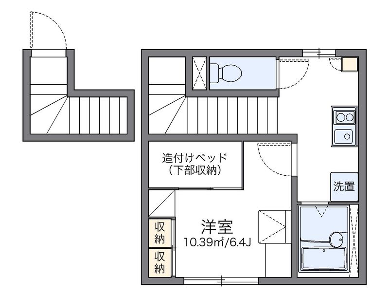 レオパレスハサマ 間取図