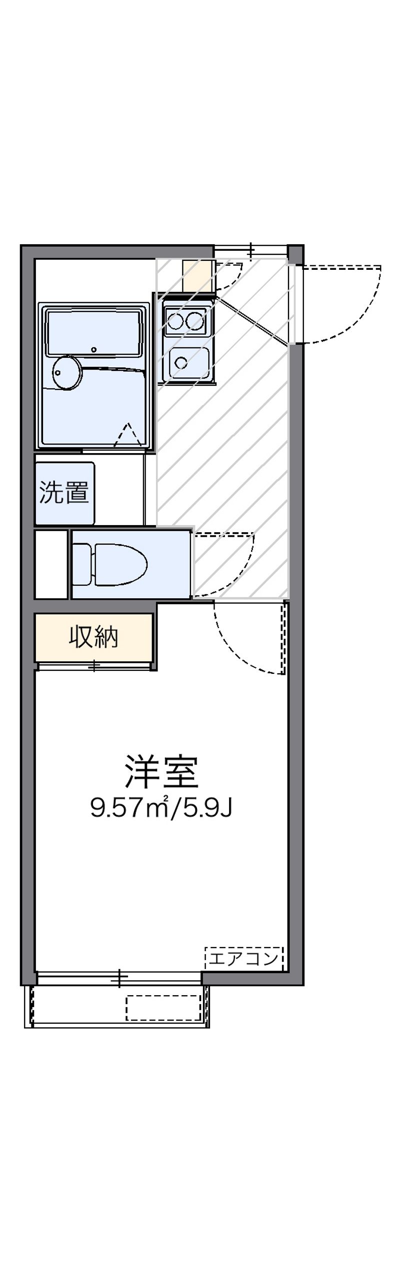レオパレスカーサ　エルマナーダ 間取図