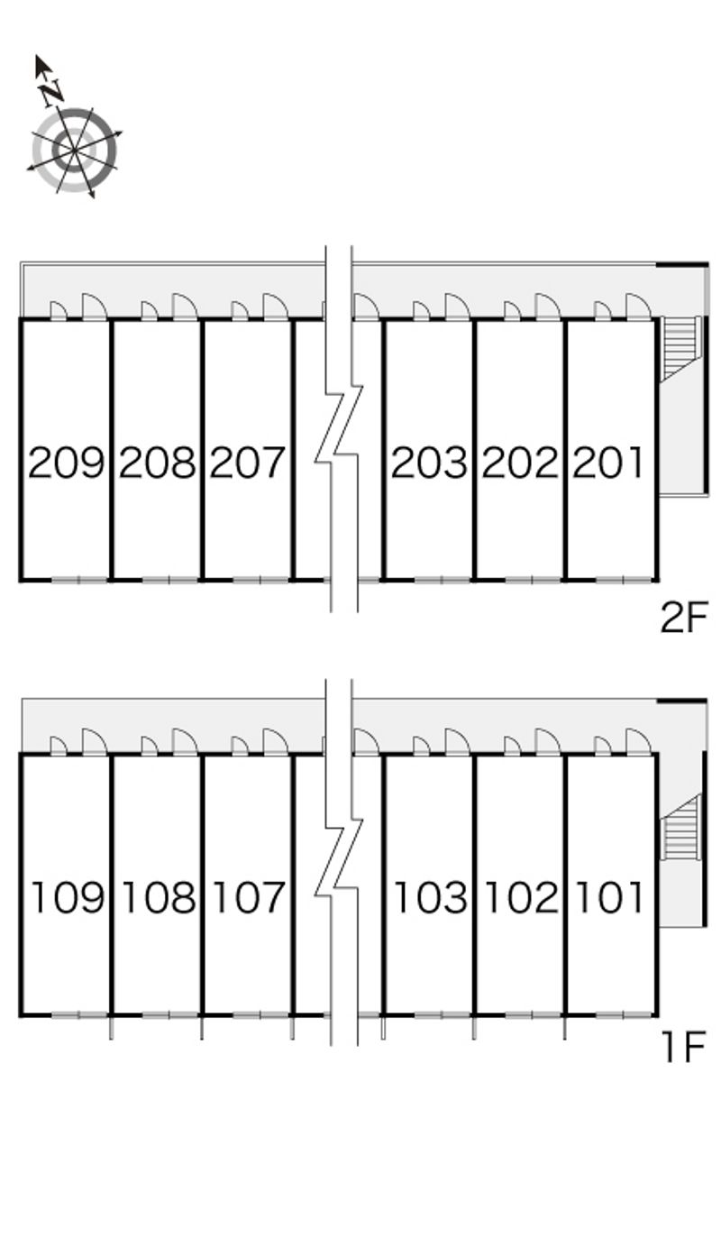 レオパレスらくしん 間取り配置図
