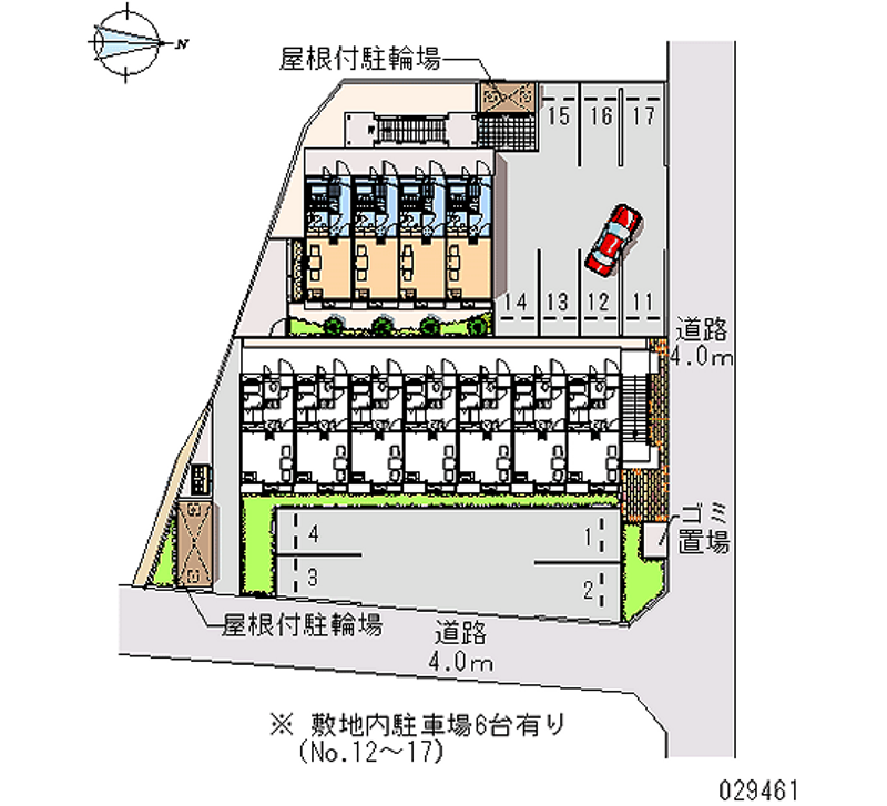 レオパレス八日市Ⅱ 月極駐車場